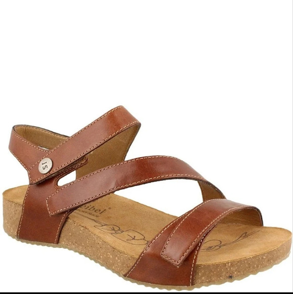 Josef Seibel Shoes - Josef Seibel Tonga 25 Leather Strap Brown Sandals Size Women's US 5/5.5 Euro 36